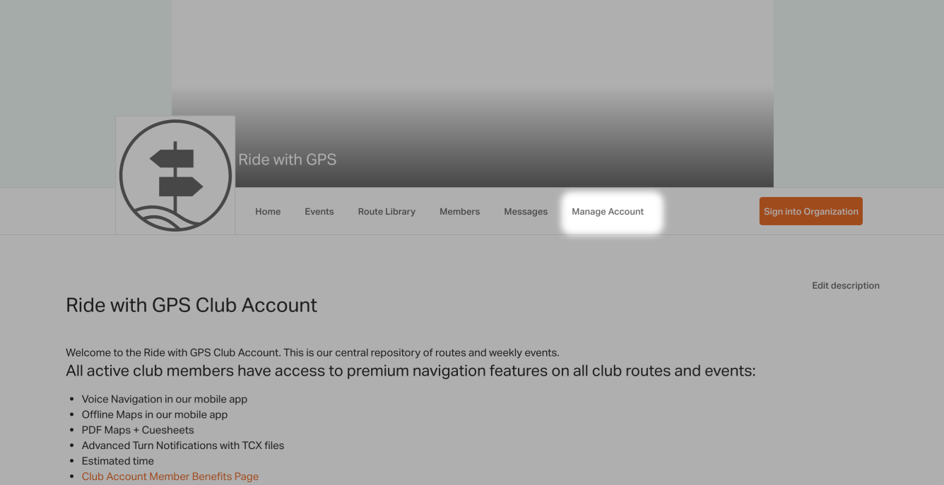 Ride with GPS Club Account is now available to all SBRA Members