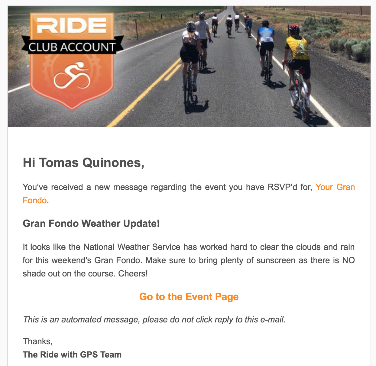 Ride With GPS Club Account
