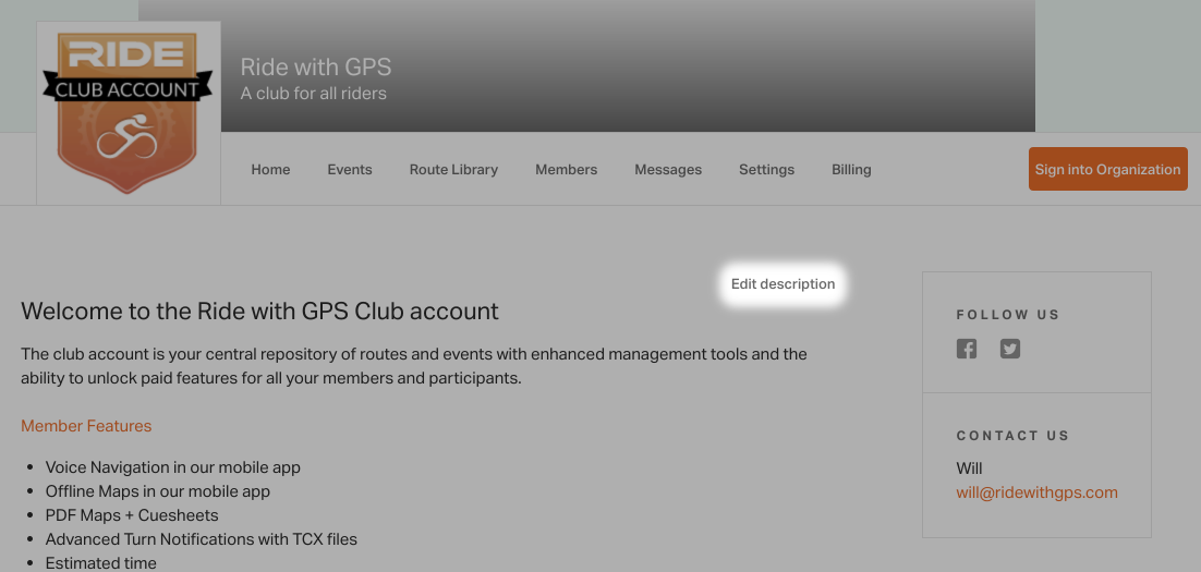 Part 1: Club Account Setup – Ride with GPS Help Center
