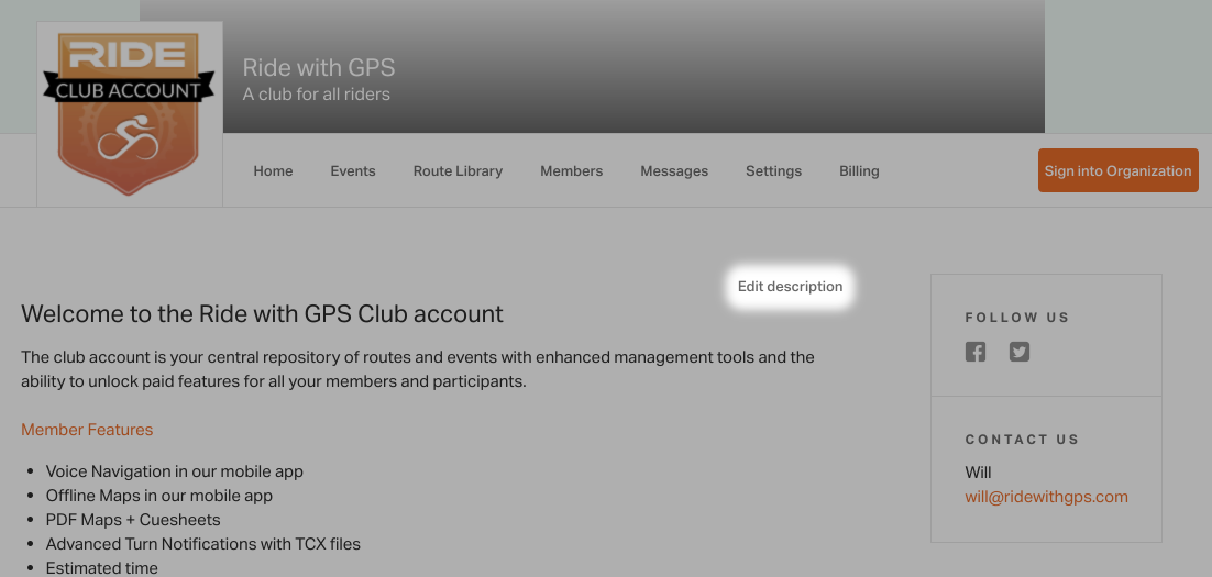 Ride with GPS Club Account is now available to all SBRA Members