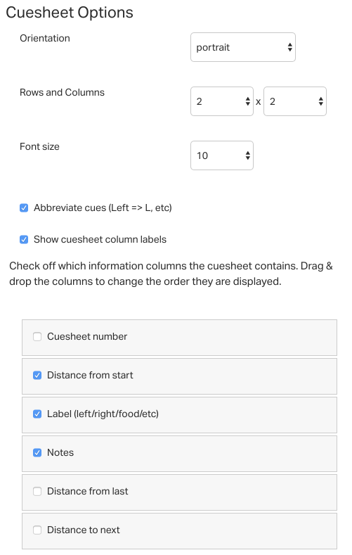 Create Customize A Cue Sheet Ride With Gps Help