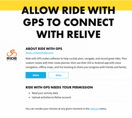 relive ride with gps
