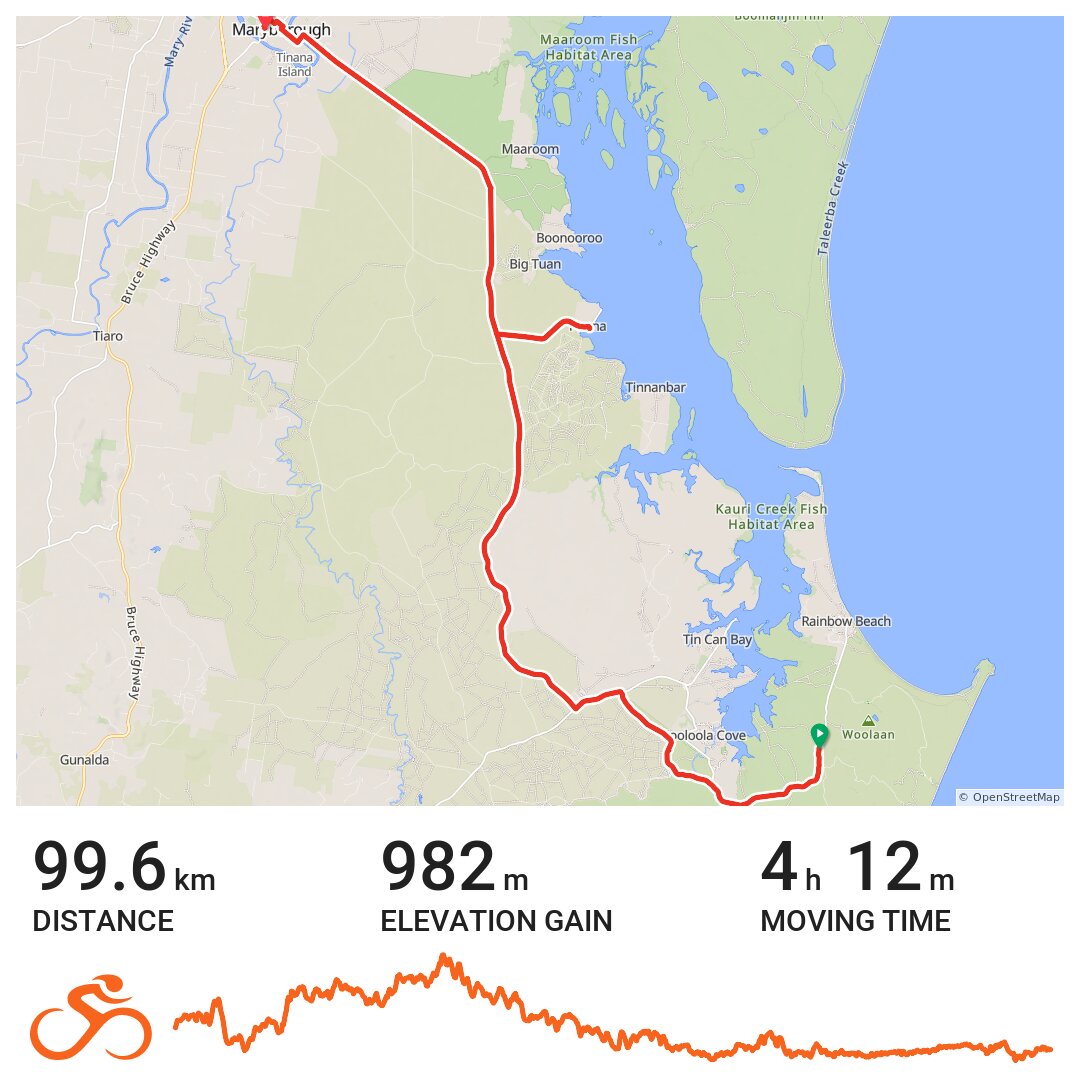 #cq Cycle Qld Rainbow Beach to Maryborough - A bike ride in Gympie, QLD