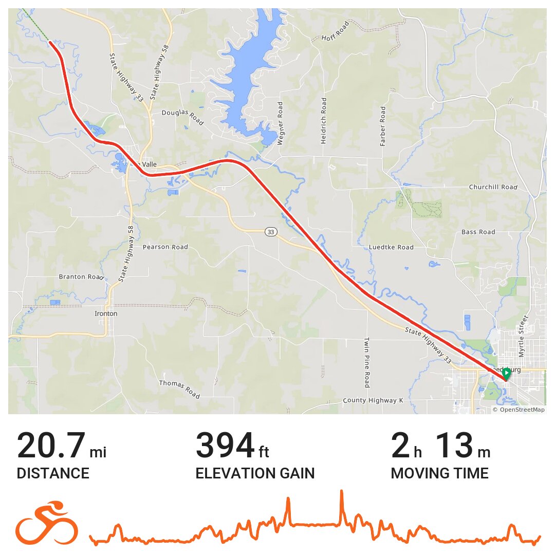 400 State Trail ride A bike ride in Reedsburg, WI