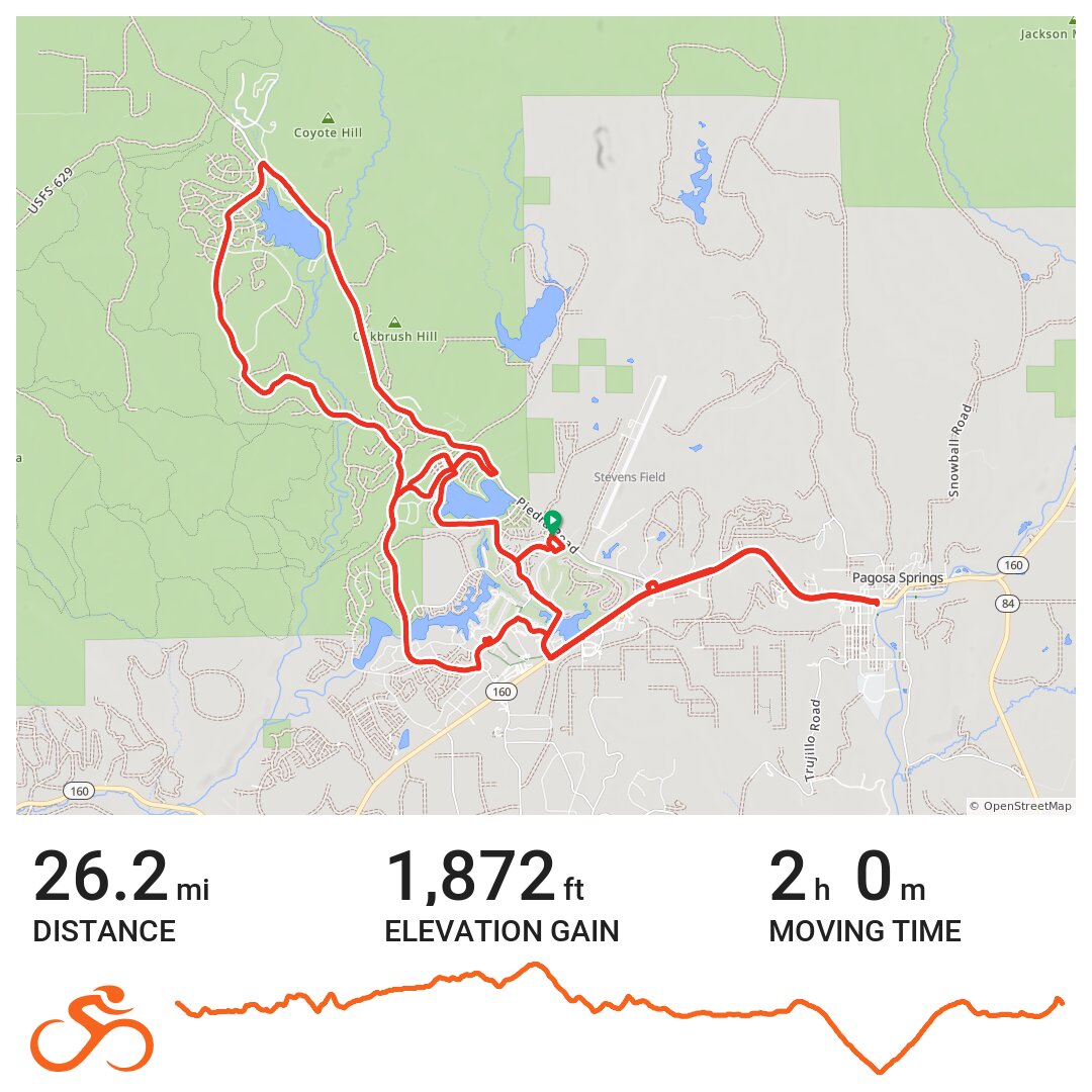 Pagosa Springs Local Loops - A bike ride in Archuleta County, CO