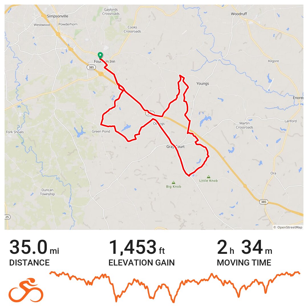 Fountain Inn 35 A bike ride in Fountain Inn, SC