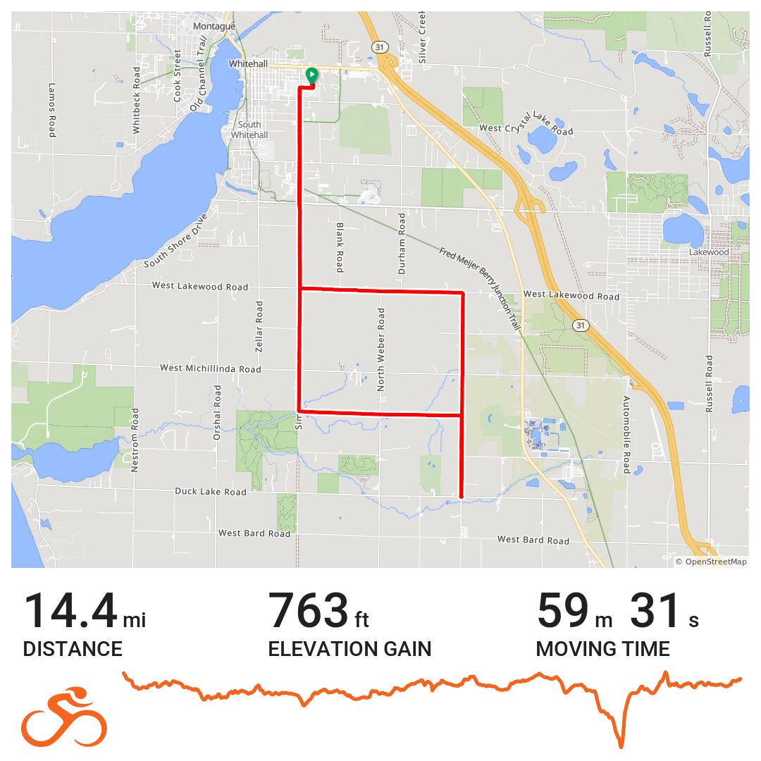 10/15/10 A bike ride in Whitehall, MI