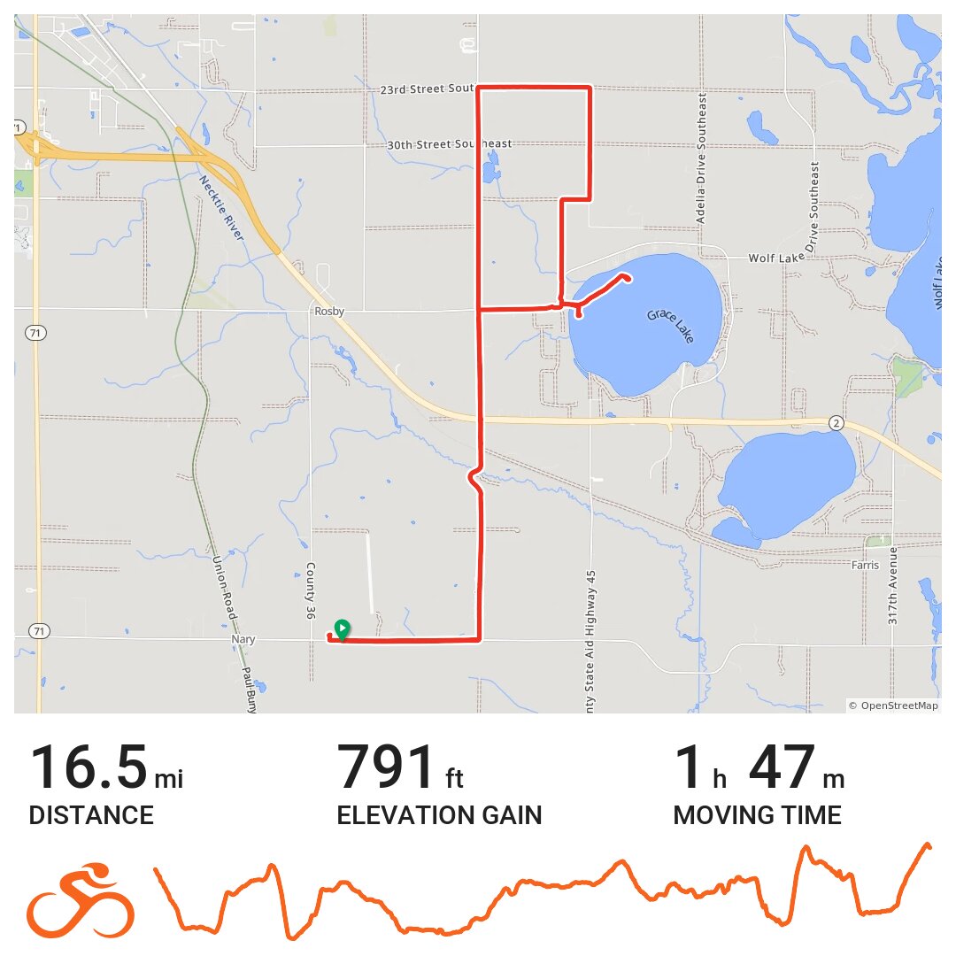 12/23/16 A bike ride in Hubbard County, MN