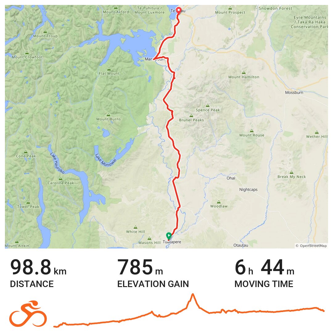 Tuatapere to Te Anau · Ride with GPS