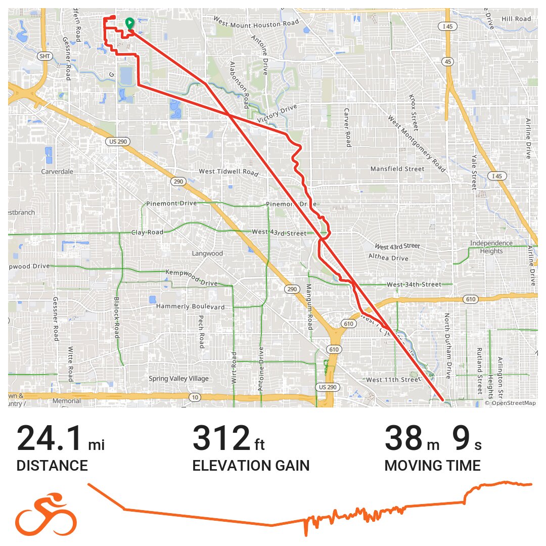 White Oak Bayou trail ride - A bike ride in Harris County, TX