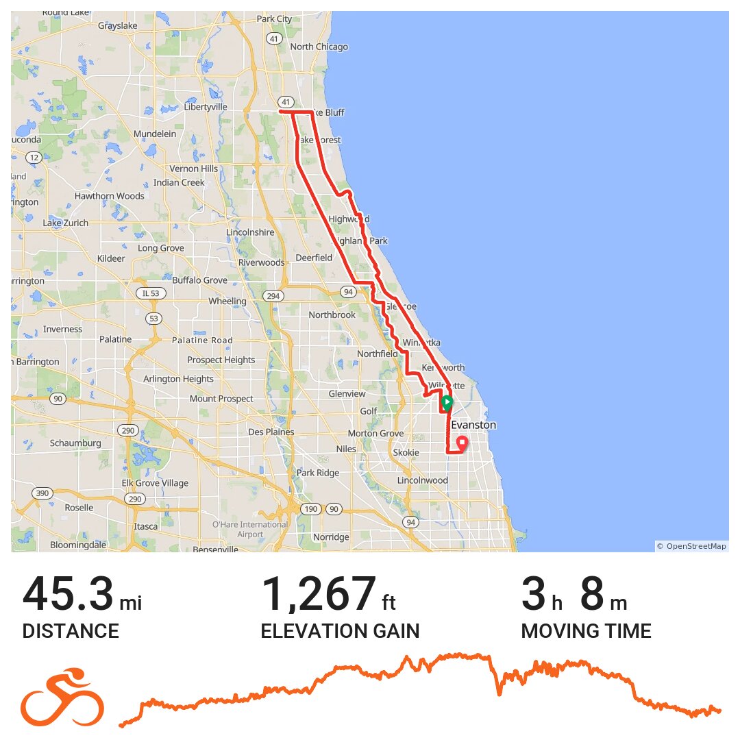 03/24/17 A bike ride in Evanston, IL