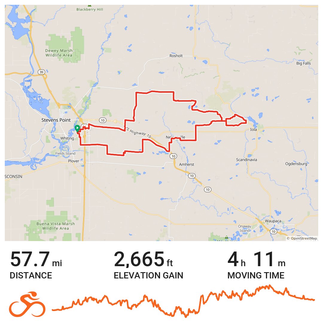 Stevens Point CST Route · Ride with GPS