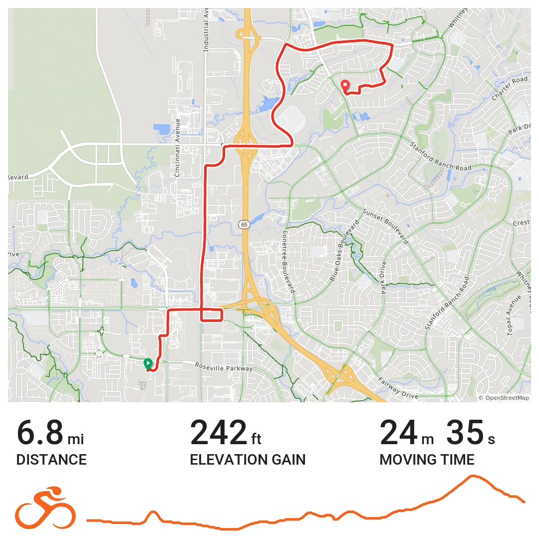 10/24/16 A bike ride in Roseville, CA