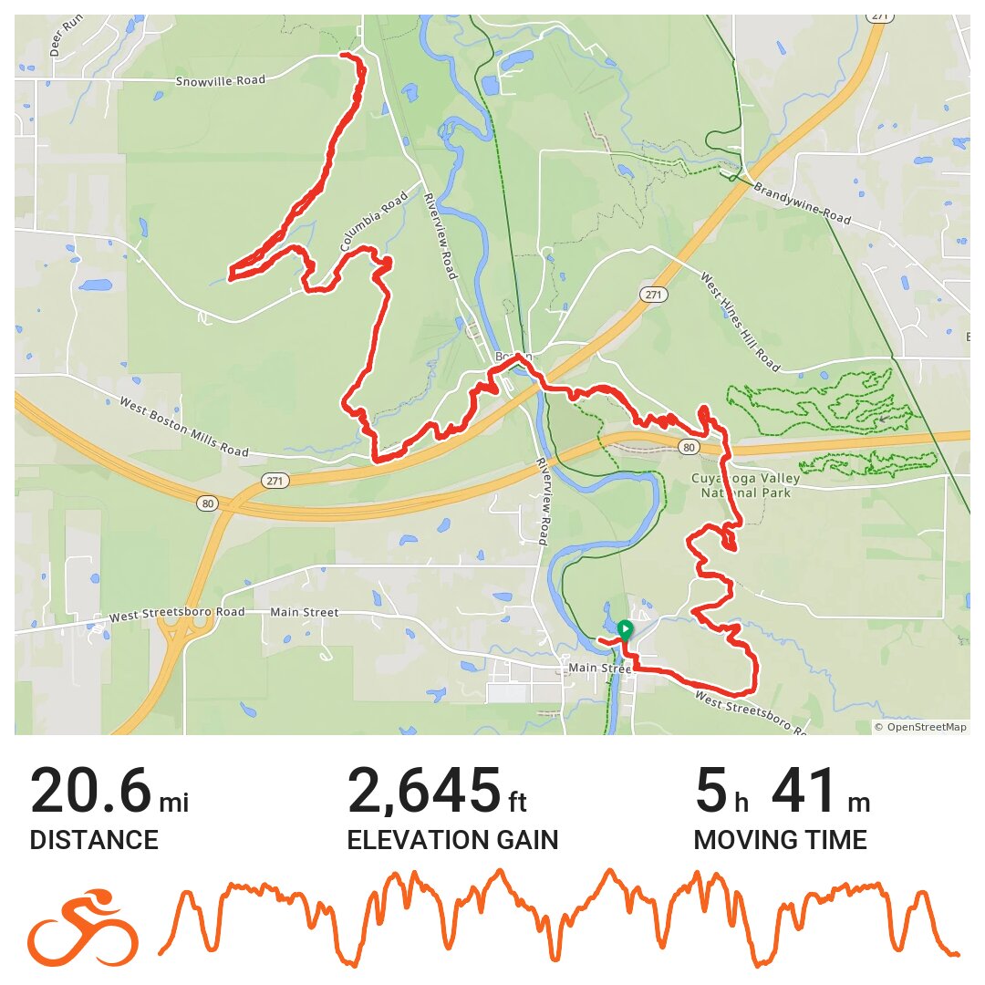 Buckeye Trail Hike, Peninsula Jaite out and back A bike ride in