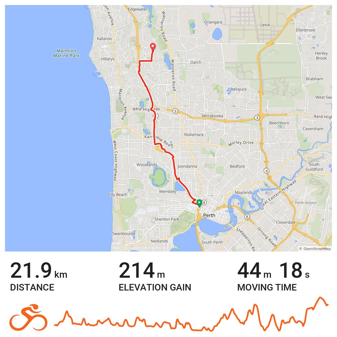 24/05/17 A bike ride in Perth, Western Australia