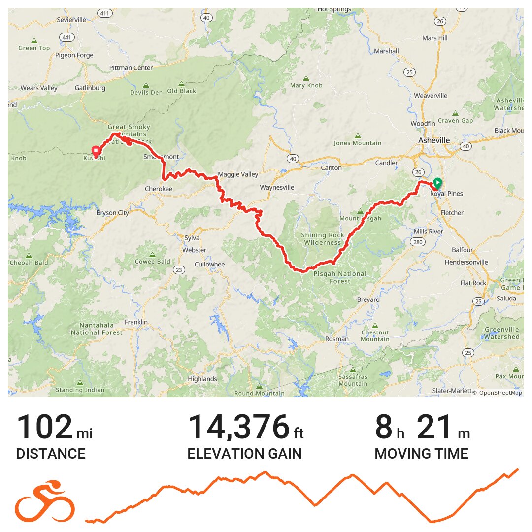 Asheville to Clingman's Dome (Blue Ridge Parkway & Hwy 441) · Ride with GPS