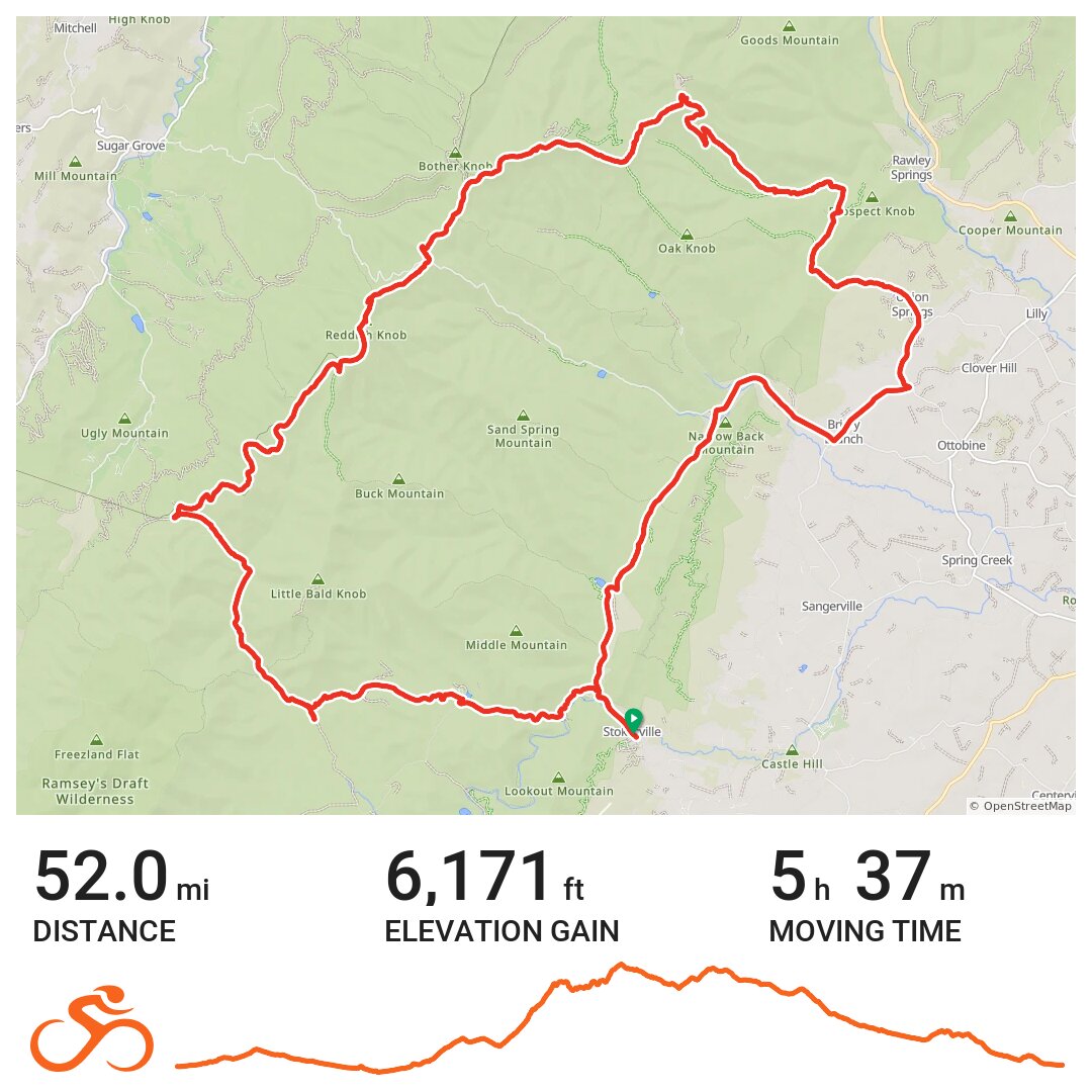 Slate Springs Overnighter A bike ride in Augusta County, VA