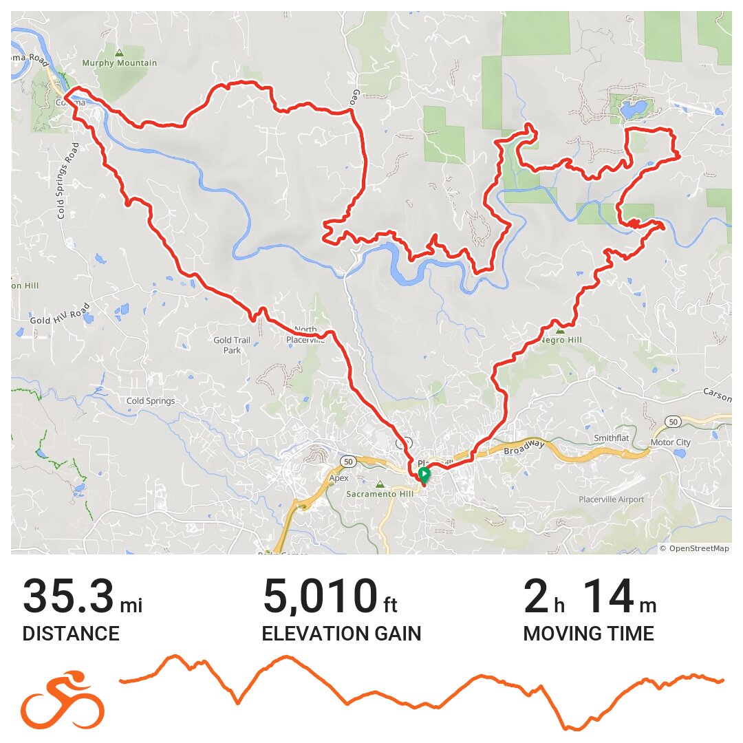 11/10/17 A bike ride in Placerville, CA