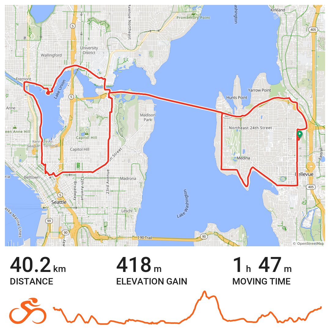 Seattle/Bellevue 'Bicycle' ride · Ride with GPS