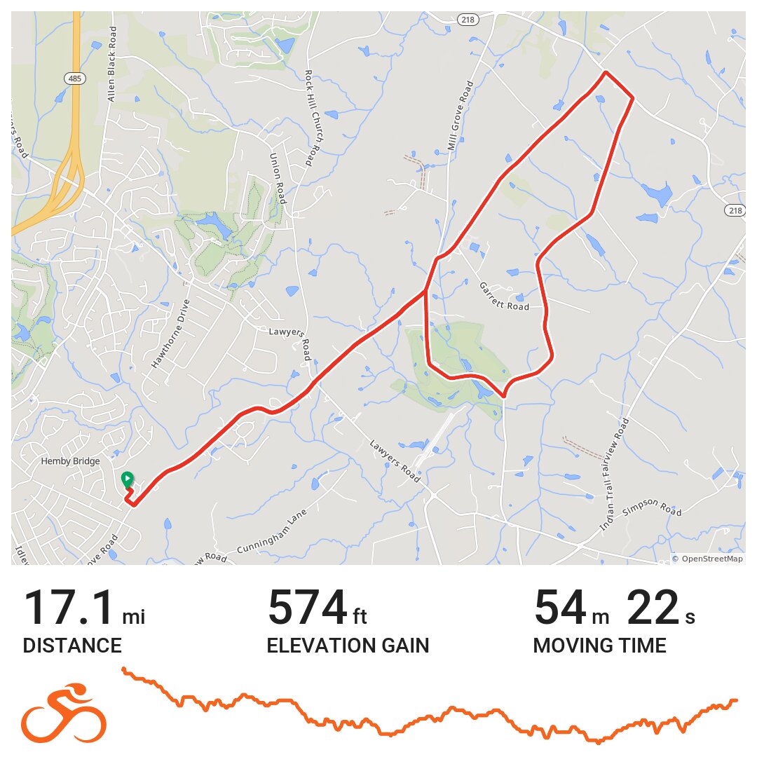 Charlotte Golf Club double loop ride · Ride with GPS