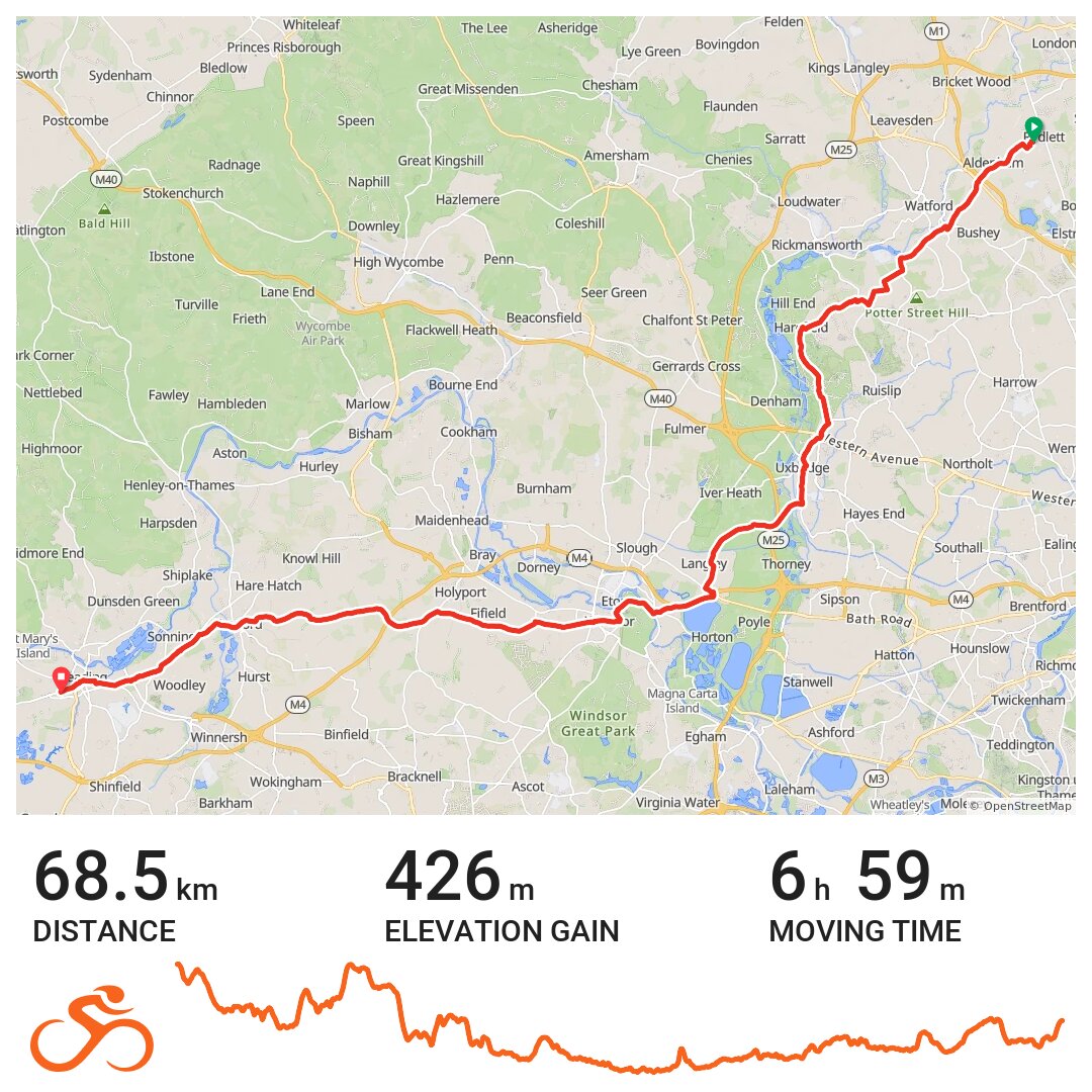 Radlett to Reading · Ride with GPS