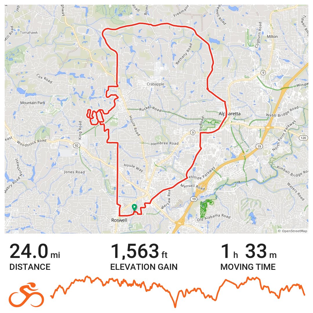 05/19/18 A bike ride in Roswell, GA