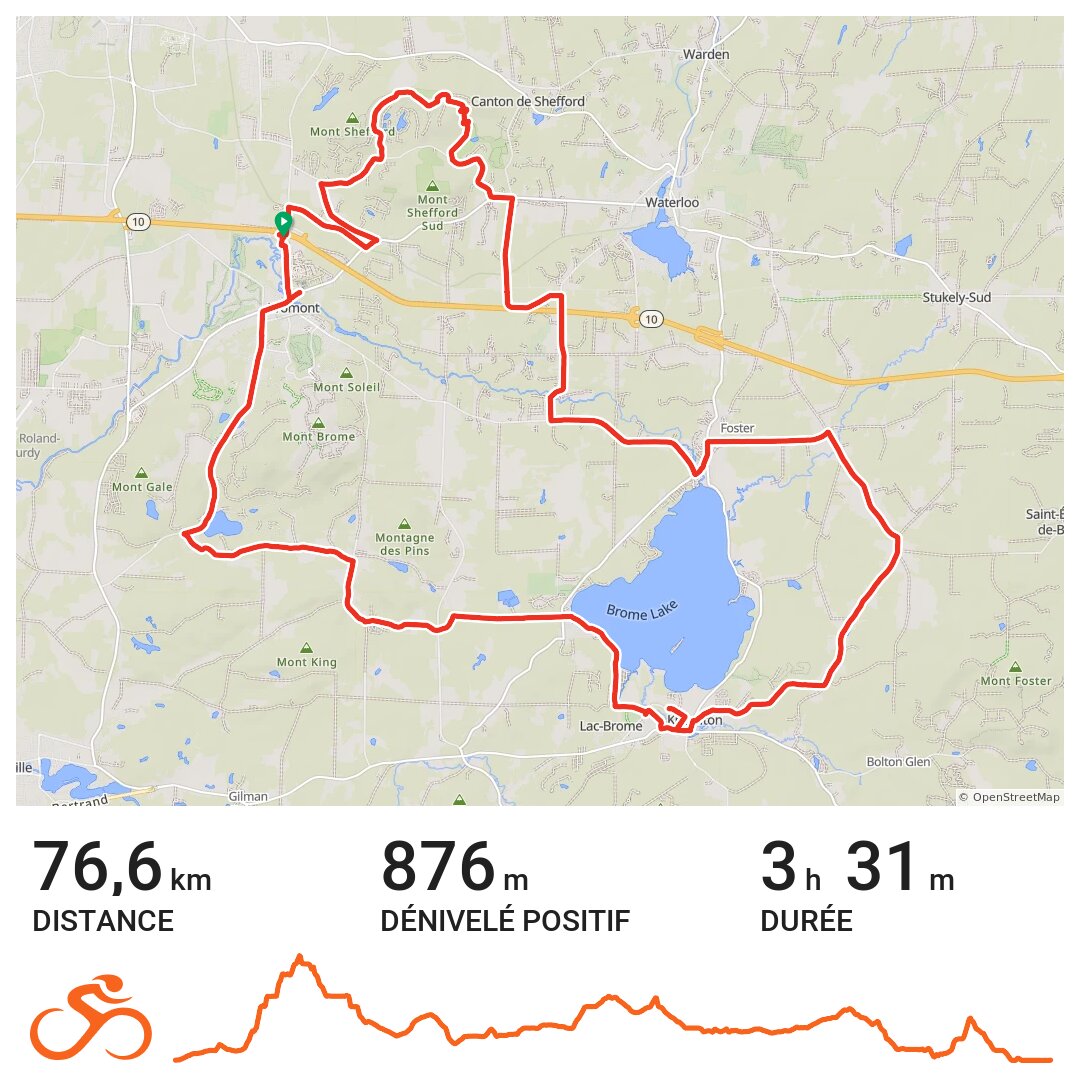 BromontKnowlton A bike ride in Bromont, Québec