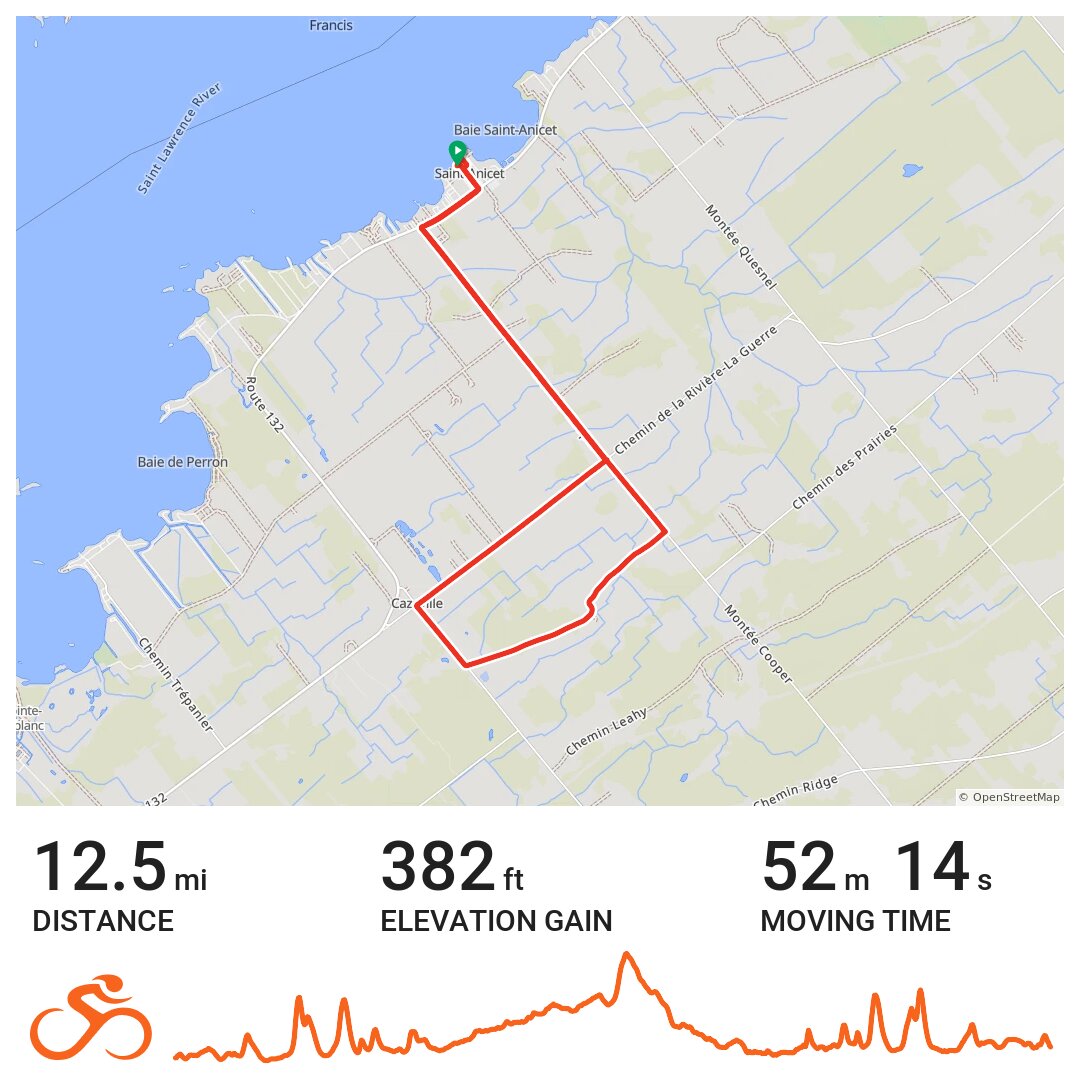 08/24/18 A bike ride in SaintAnicet, Québec