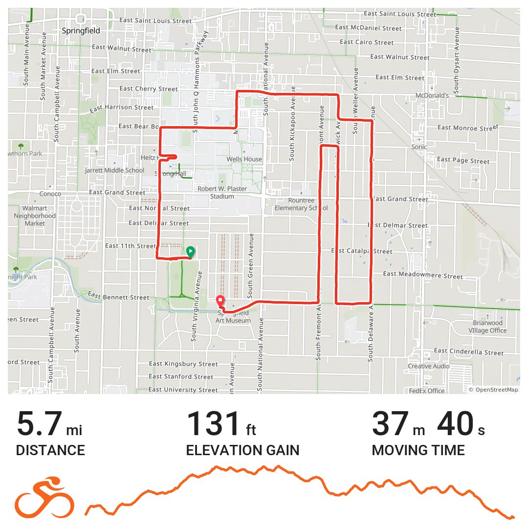 08/25/18 A bike ride in Springfield, MO