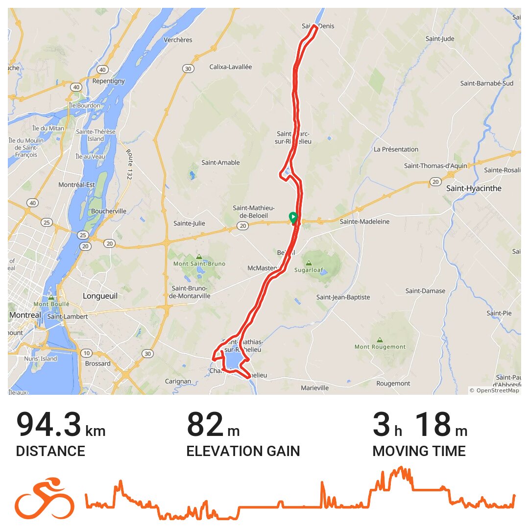 SaintMathieudeBeloeil · Ride with GPS