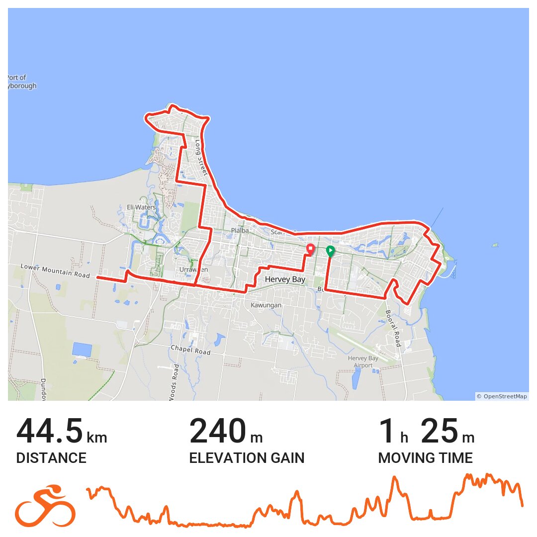 Short ride around A bike ride in Hervey Bay, QLD