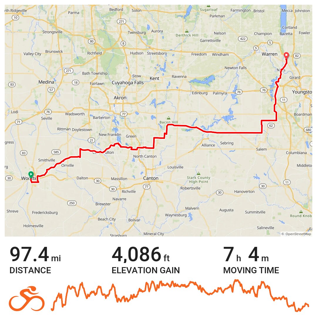 Warren, OH A bike ride in Wooster, OH