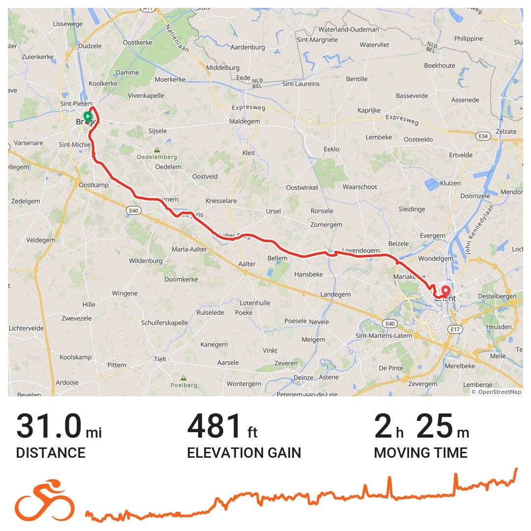 Euro2014 Bruges to Ghent · Ride with GPS