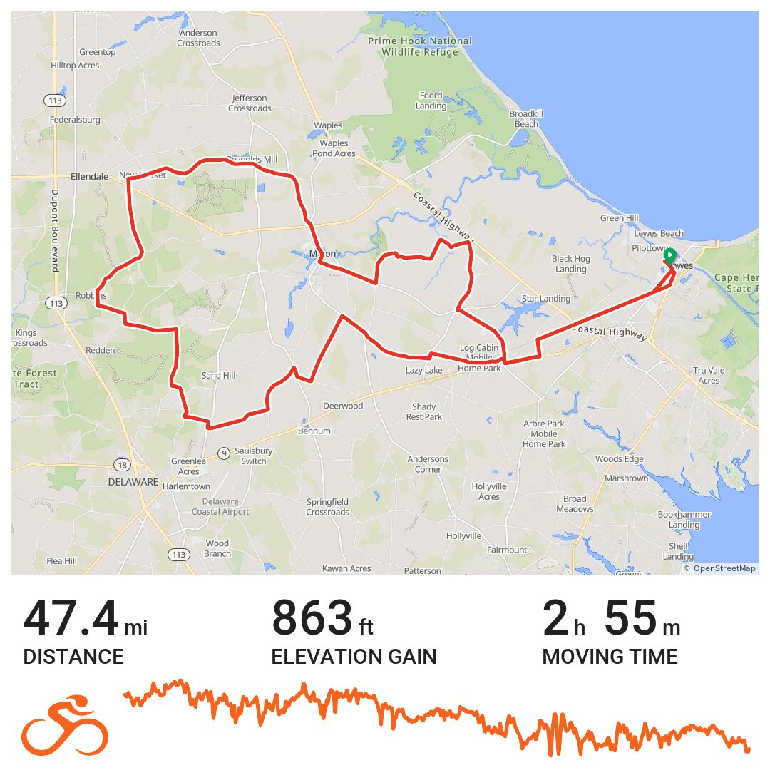 Morning Ride A bike ride in Lewes, DE