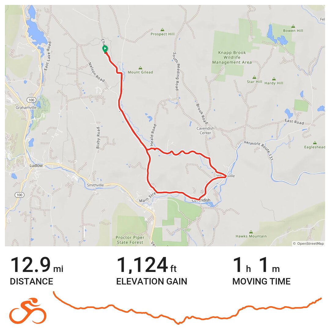 Proctorsville Cavendish loop · Ride with GPS