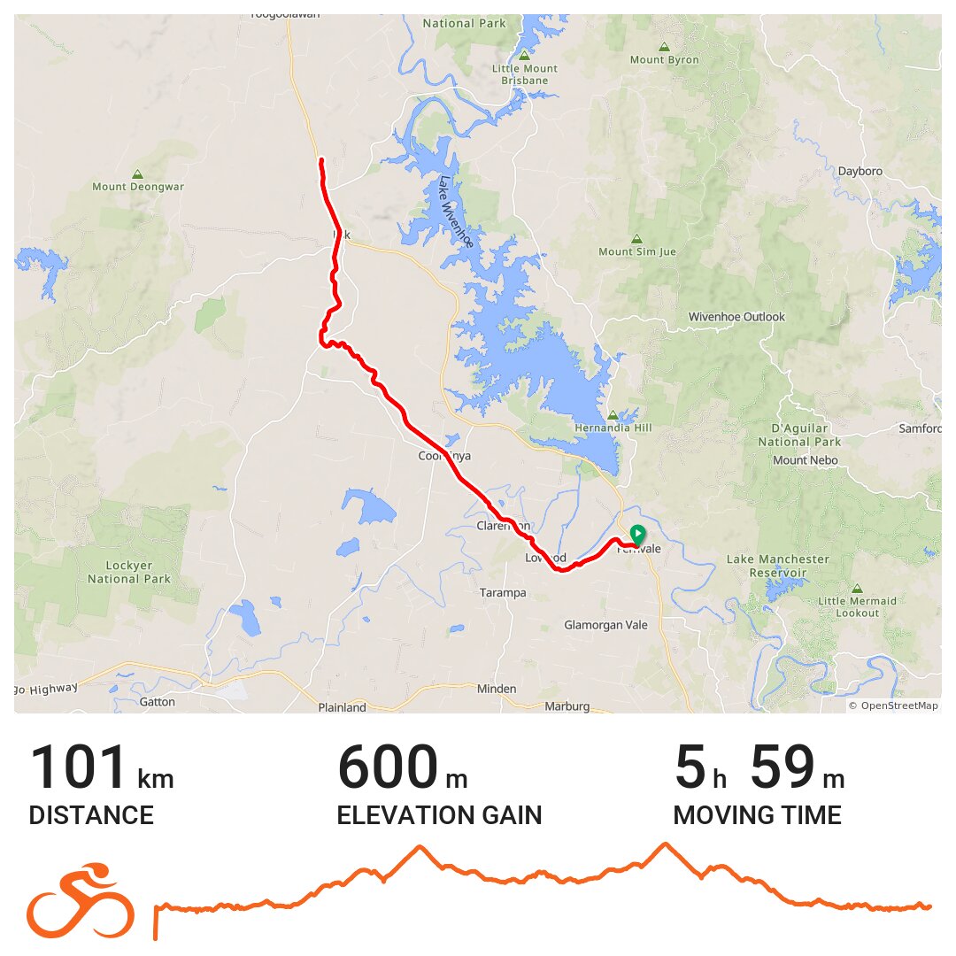 BVRT 100k Permanent - A bike ride in Fernvale, QLD