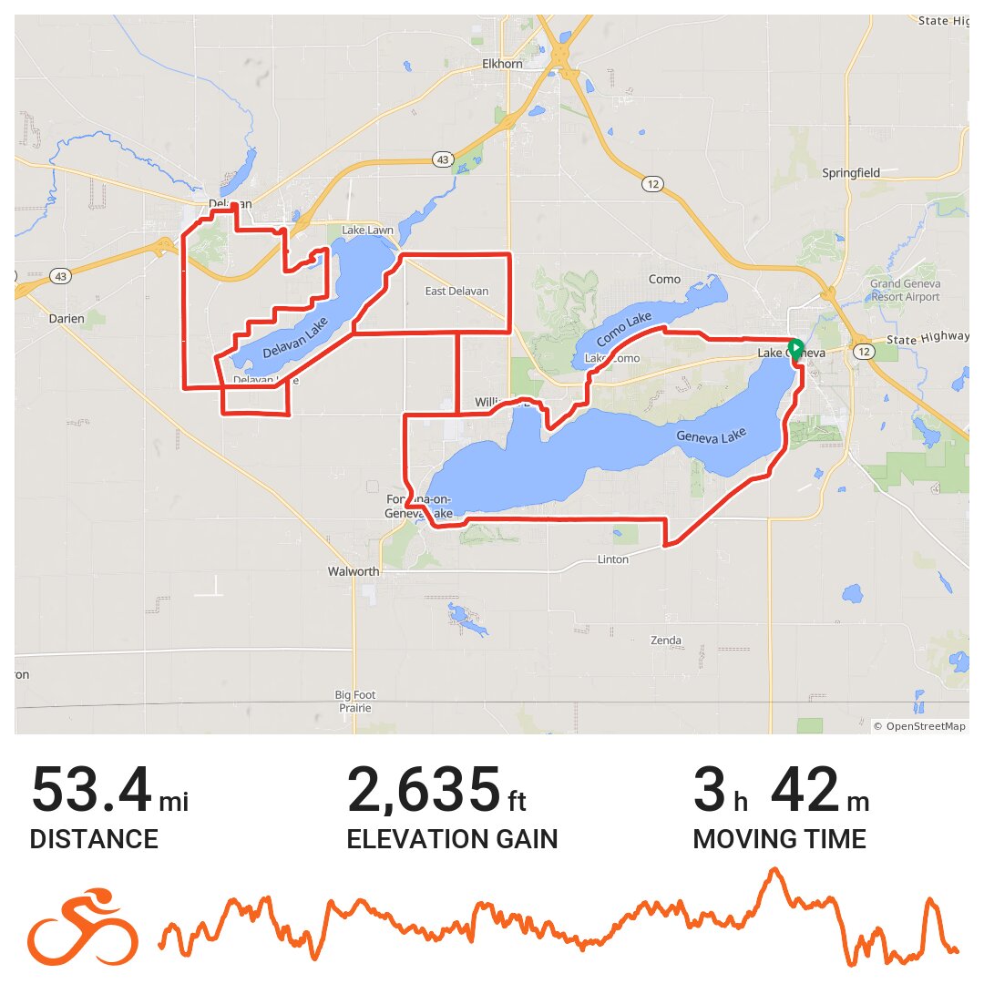 Geneva-Delavan and Como Lakes 5-23-19 - A bike ride in Lake Geneva ...