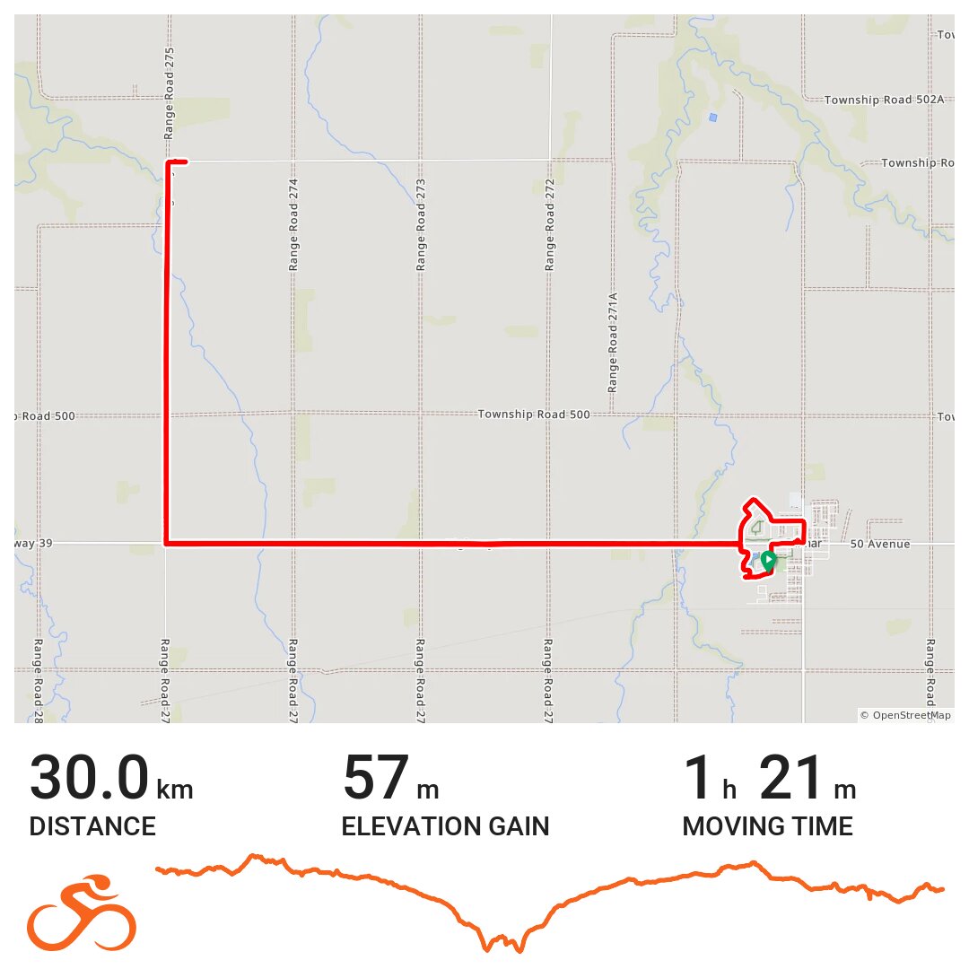 Wilton park Hall A bike ride in Calmar, AB