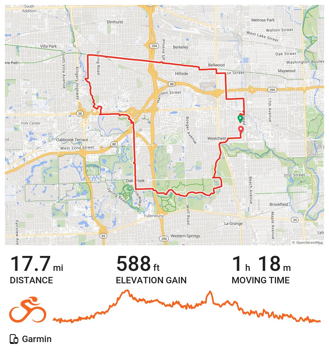 06/02/19 A bike ride in Westchester, IL