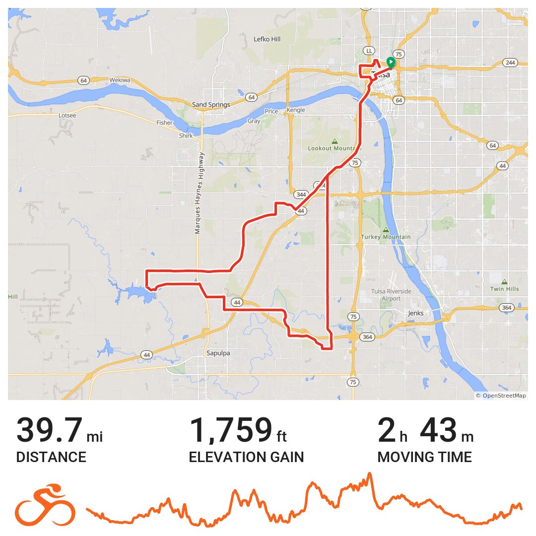 Tulsa tough 40 · Ride with GPS