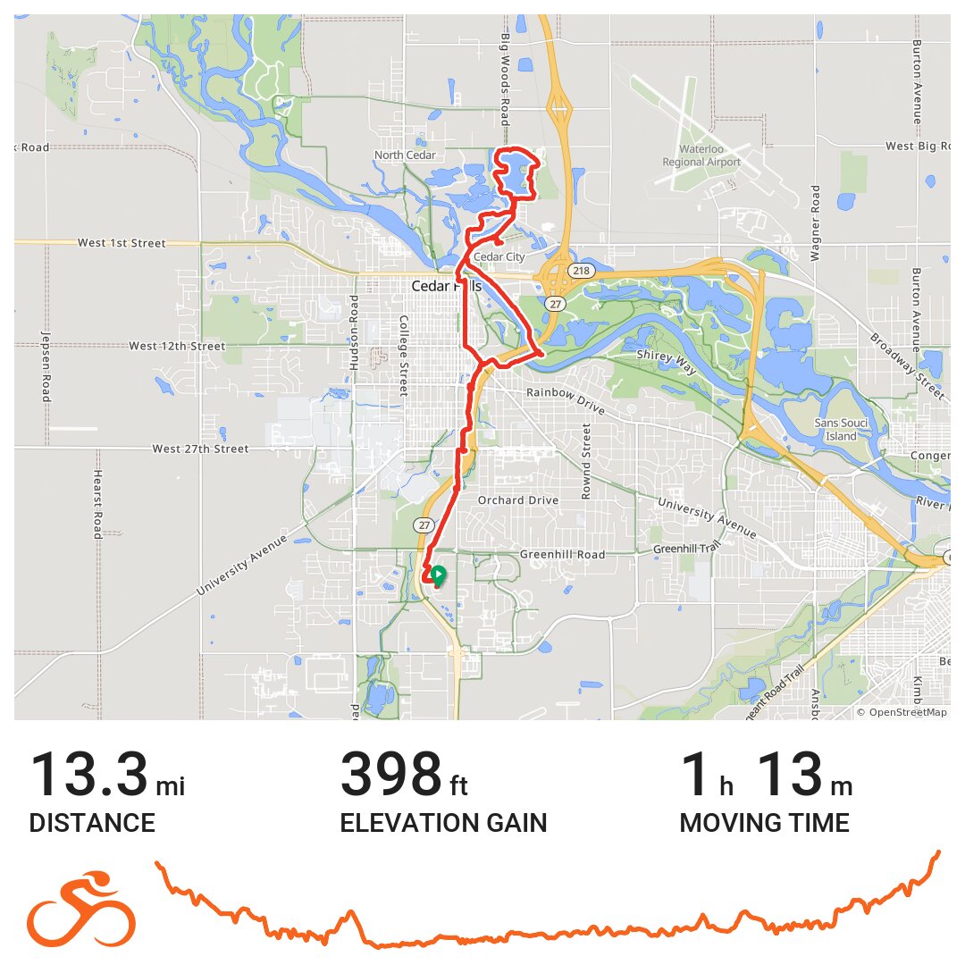 07/06/19 - A bike ride in Cedar Falls, IA