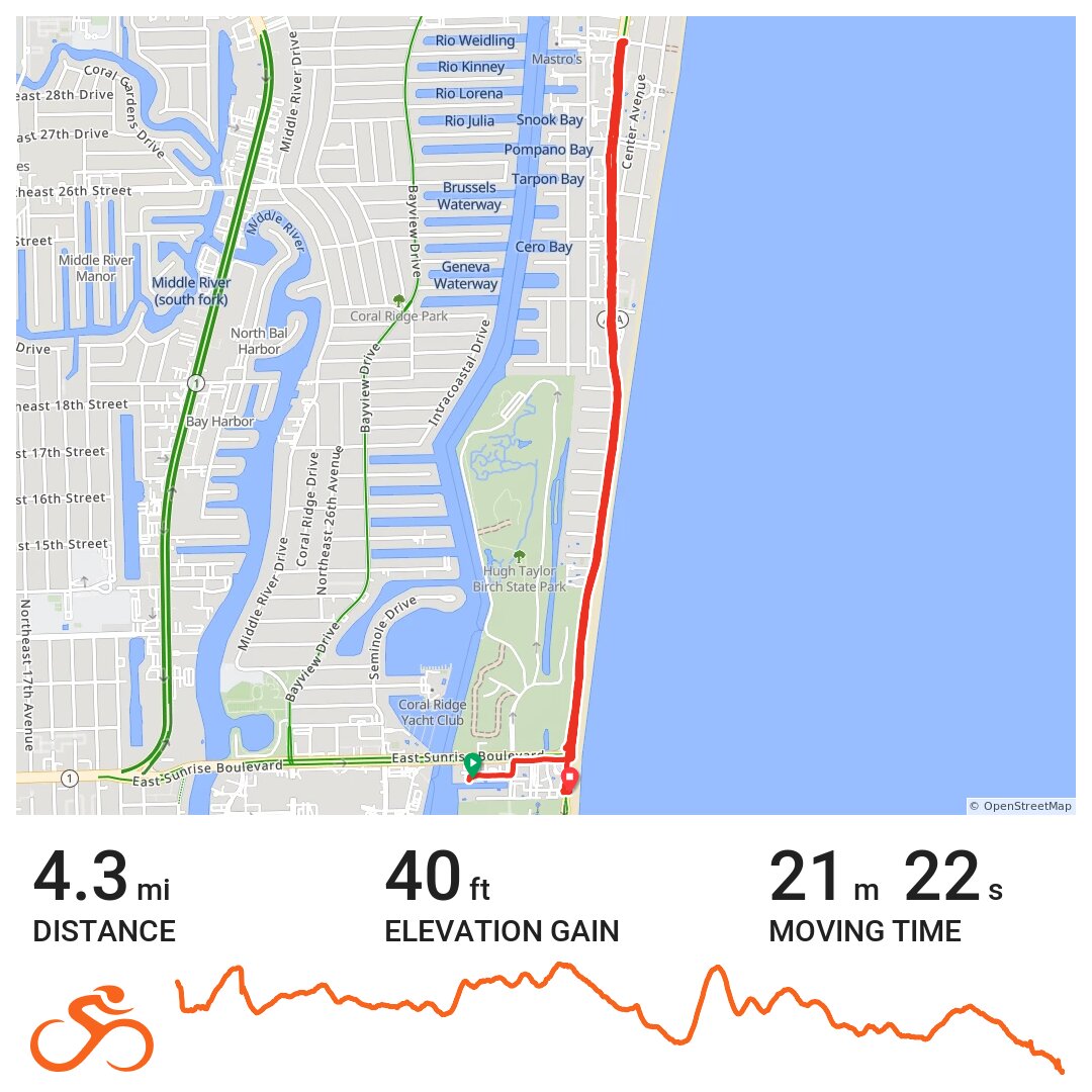 08/03/19 A bike ride in Fort Lauderdale, FL