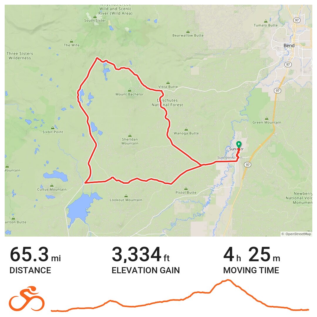 Sunriver Mt Bachelor Sunriver A bike ride in Deschutes County, OR