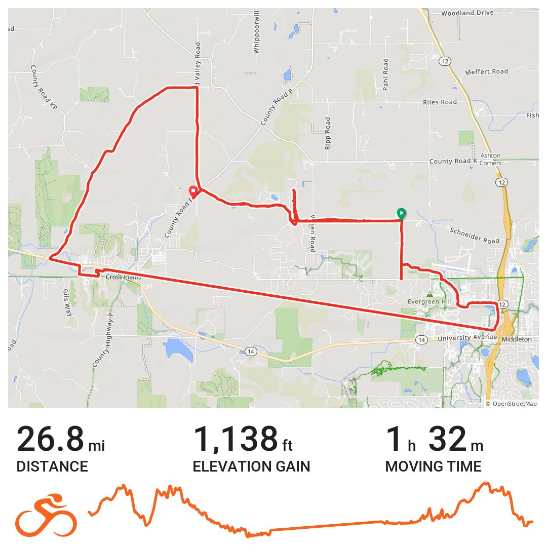 06/30/19 A bike ride in Town of Springfield, WI