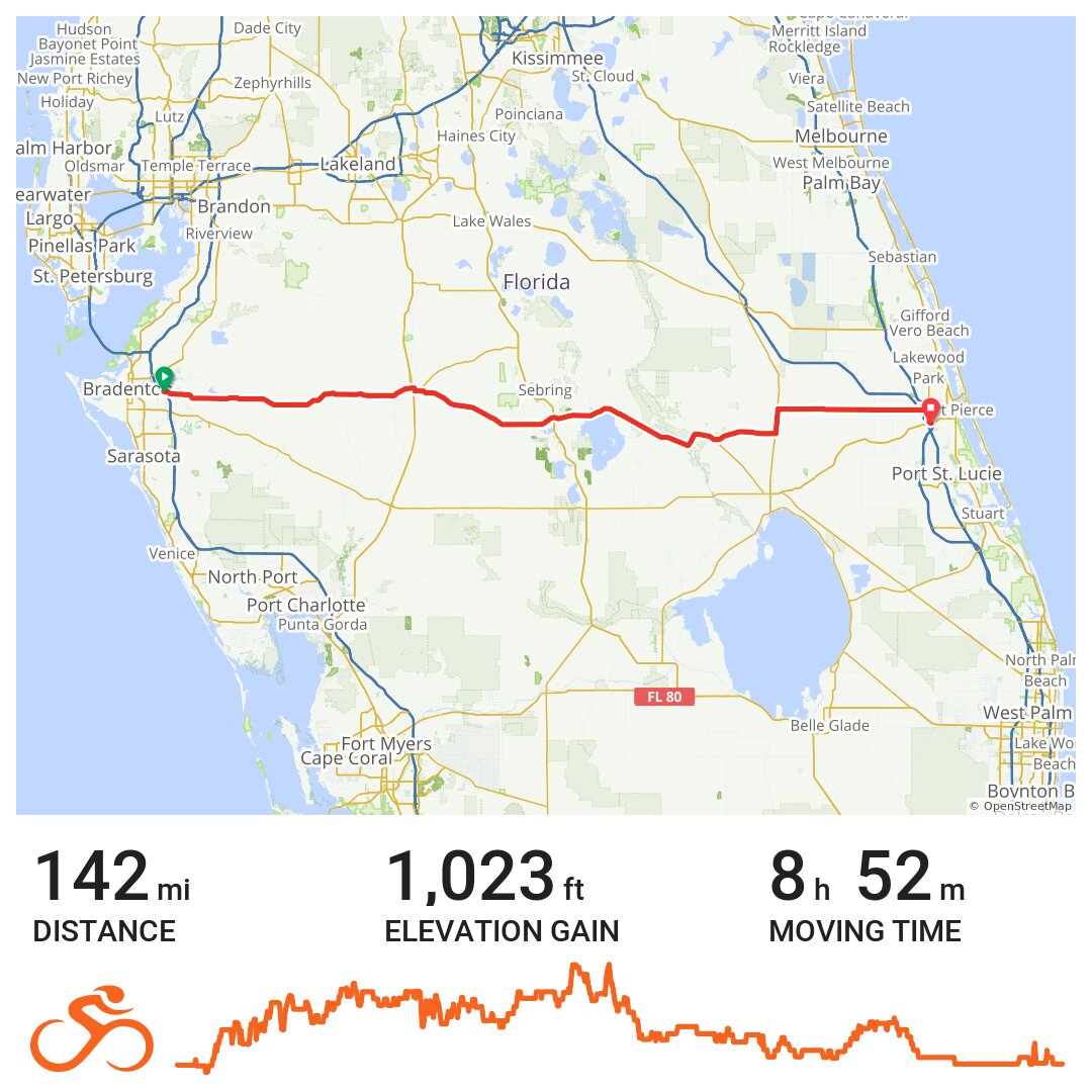 Cracker Trail A bike ride in Bradenton, FL