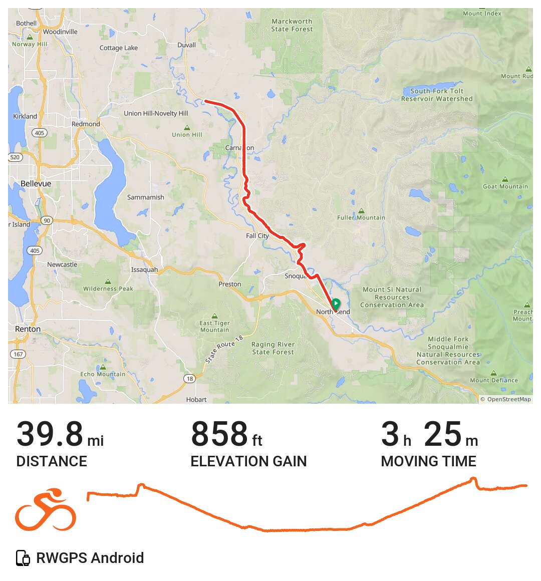 Snoqualmie Valley Ride A bike ride in Tanner, WA