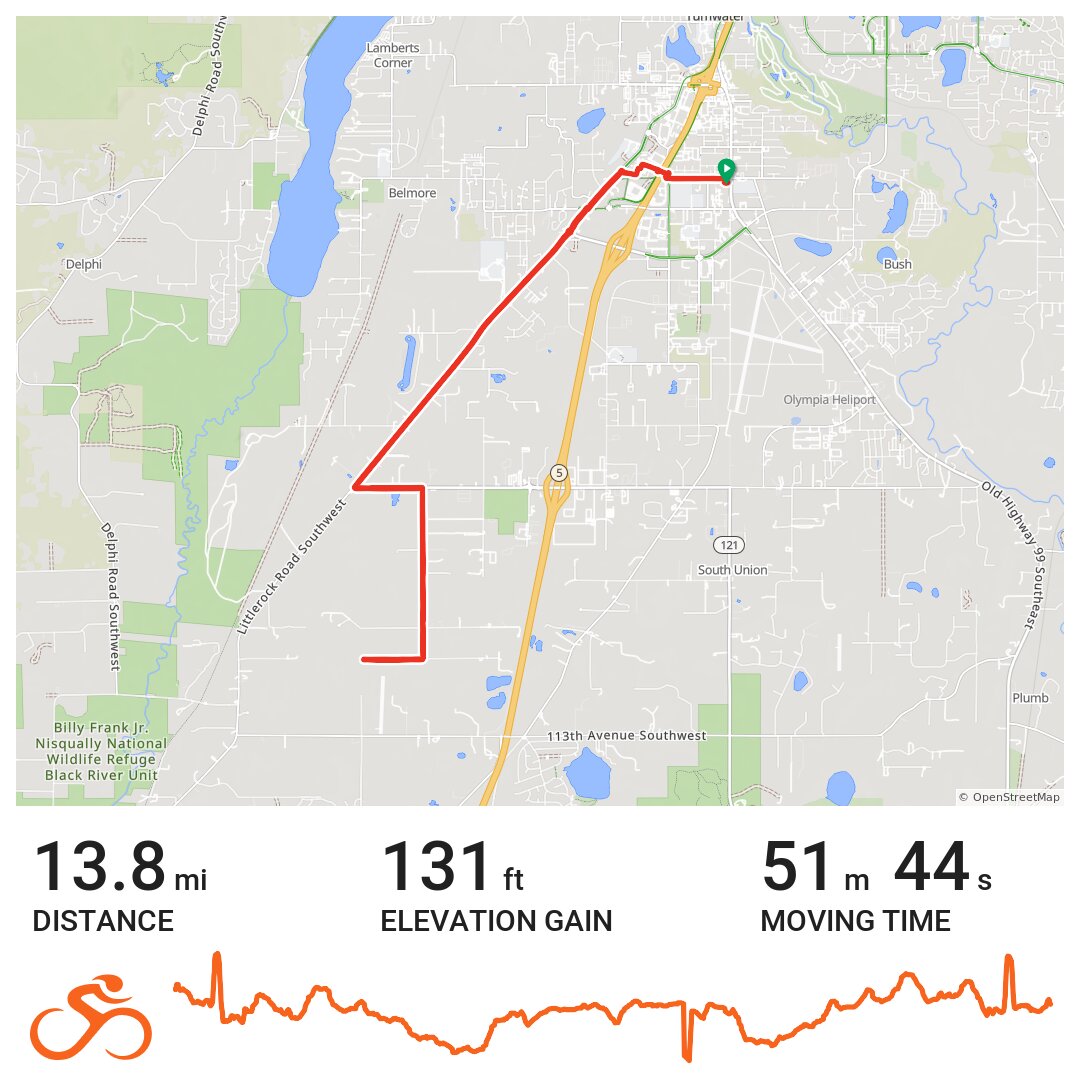 Lunch Ride - A bike ride in Tumwater, WA