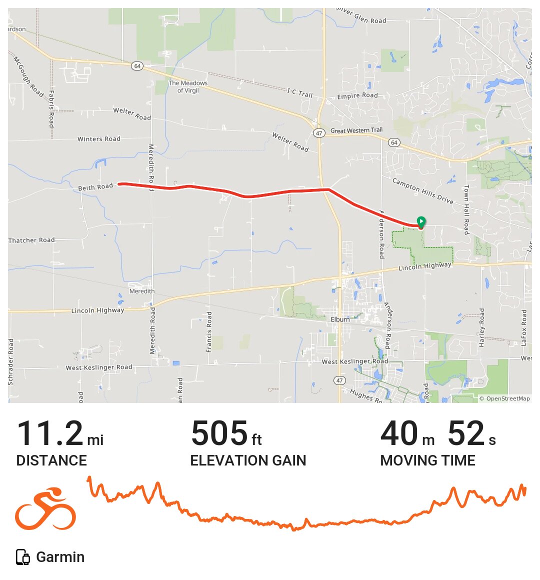 12/26/19 A bike ride in Campton Hills, IL