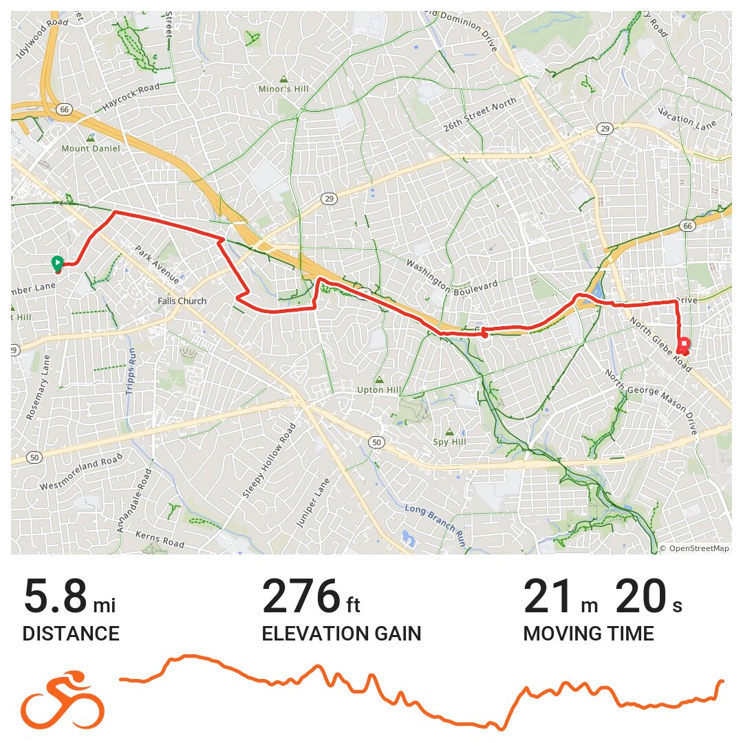 12/30/19 A bike ride in Falls Church, VA