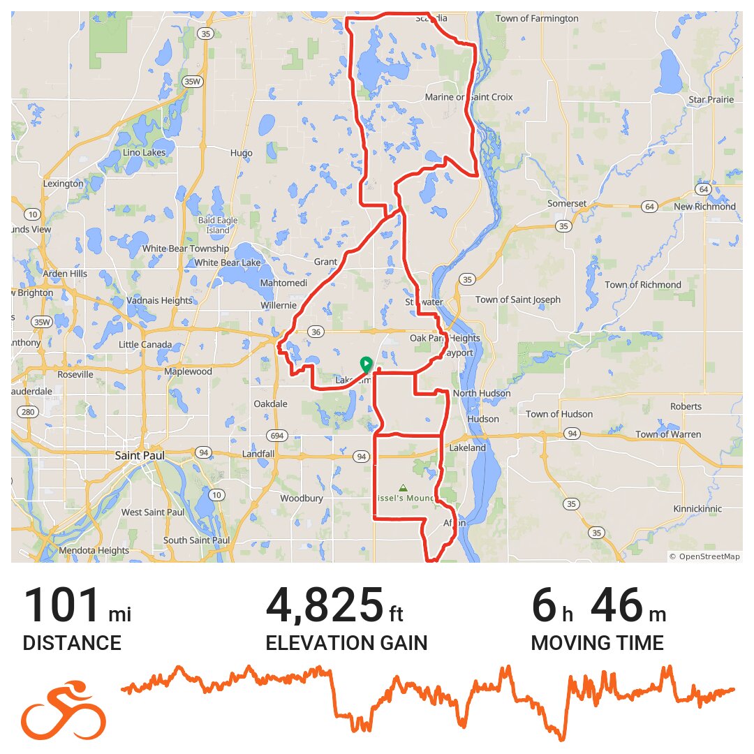 2015 MN Ironman Ride (Century) - A bike ride in Lake Elmo, MN